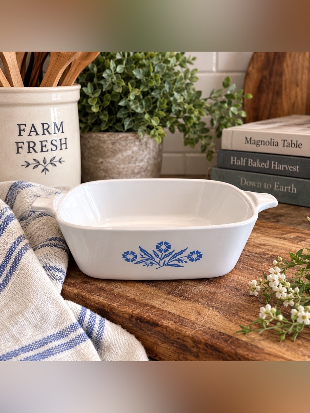 Vintage Corning Ware Blue Cornflower P-41-B 1 3/4 Cup Petite Pan USA
